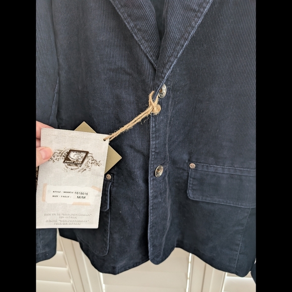 NWT Men's Point Zero Navy Corduroy Blazer Size Medium - Picture 3 of 14